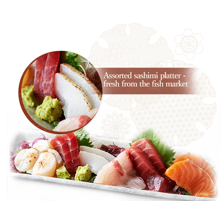 Assorted sashimi platter - fresh from the fish market